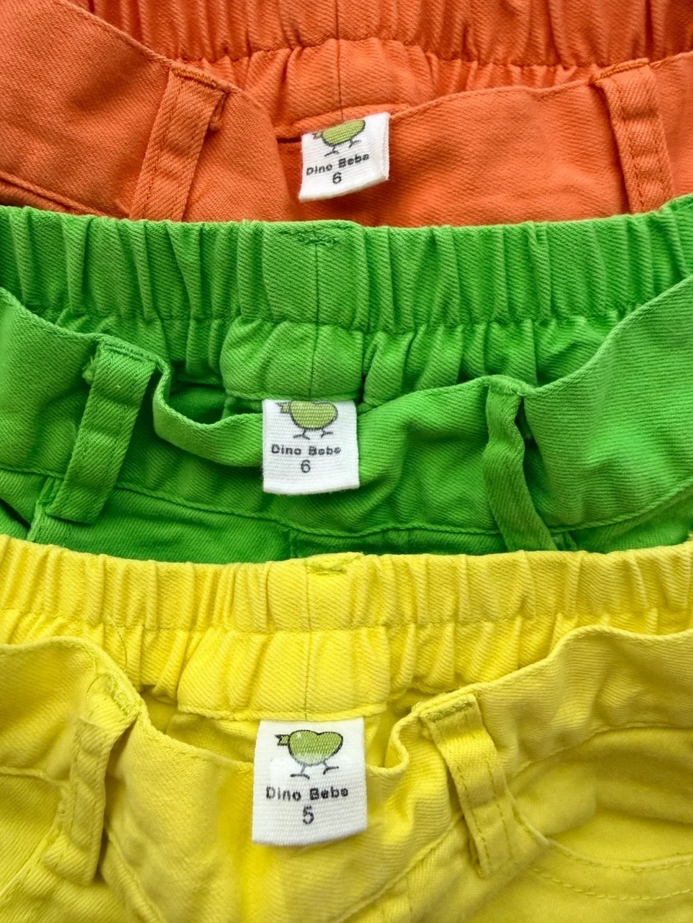Dino Bebe Kids Pastel Bright Color Skirt - Yellow, Green, Orange Kids size 5-6